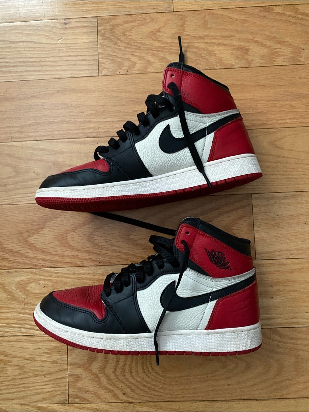 Nike Air Jordan 1 Mid Sneakers - Red, Black, White